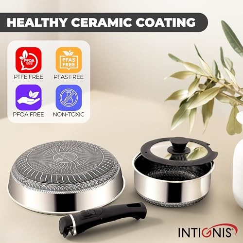 INTIGNIS Pro Set 8-Piece Removable Handle Cookware Set-6