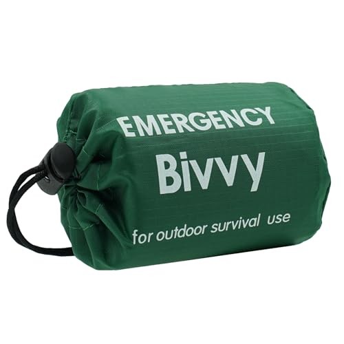 RLXMARTD Green Emergency Sleeping Bag and Survival Bracelet Set-5