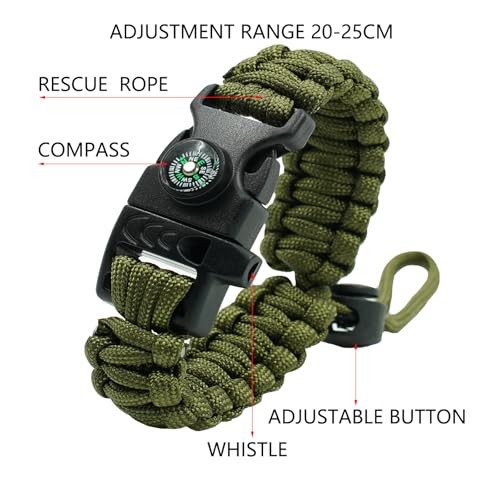 RLXMARTD Orange Emergency Sleeping Bag and Survival Bracelet Set, 1 Pack-2