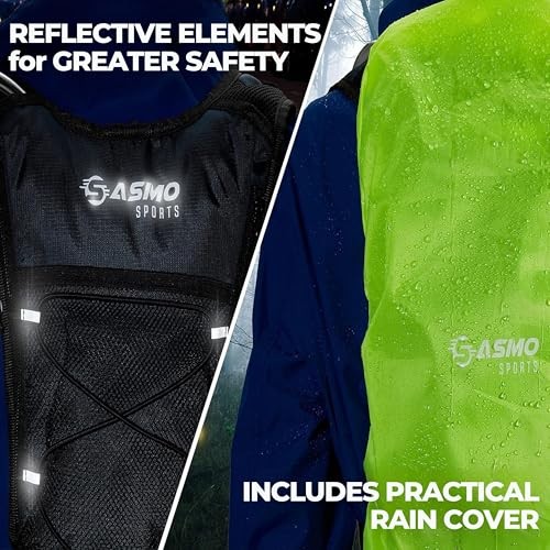 SASMO Sports Blue Hydration Backpack 6L Insulated Running Pack-5