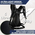 SASMO Sports Hydration Backpack 6L, Ultra-Lightweight Insulated Running Pack, Black