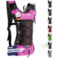 SASMO Sports Hydration Backpack 6L, Pink, Ultra-Lightweight Insulated Running Pack