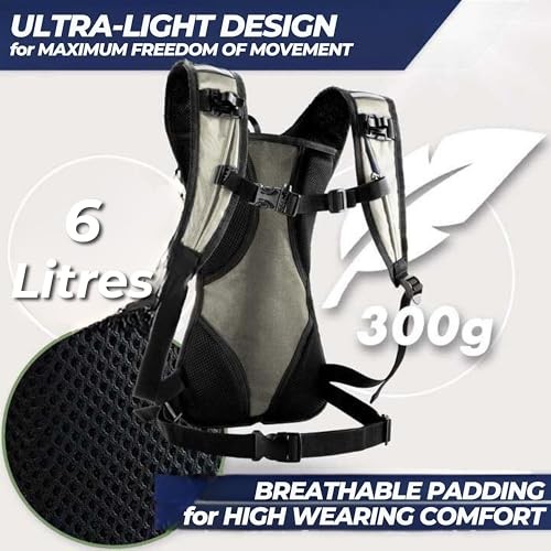 SASMO Sports Hydration Backpack 6L Insulated Running Pack, Sand-2