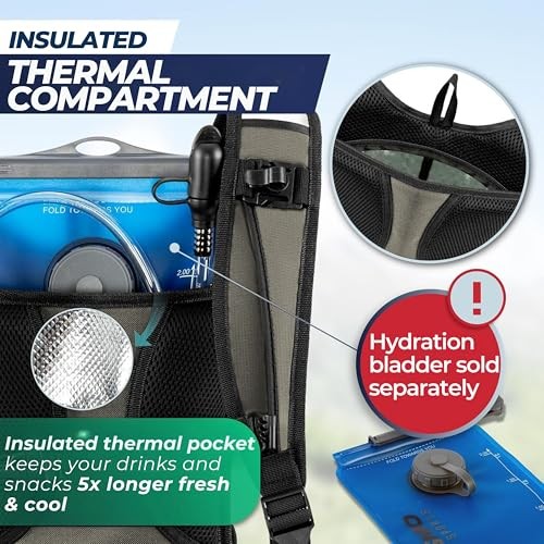 SASMO Sports Hydration Backpack 6L Insulated Running Pack, Sand-3