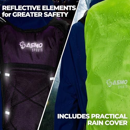SASMO Sports Hydration Backpack 6L, Berry, Ultra-Lightweight Insulated Running Pack-5