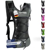 SASMO Sports Hydration Backpack 6L, Grey, Ultra-Lightweight Insulated Running Pack for Hiking, Cycling, Trail Running & Camping