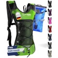 SASMO Sports Hydration Backpack 6L with 2L BPA-Free Water Bladder, Green