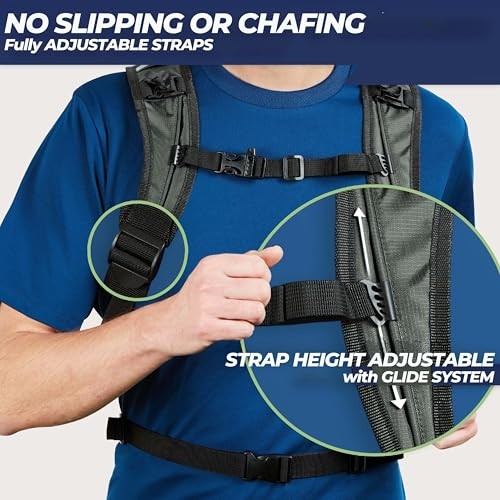 SASMO Sports Hydration Backpack 6L with 2L BPA-Free Water Bladder, Grey-1