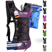 SASMO Sports Hydration Backpack 6L with 2L BPA-Free Water Bladder, Berry