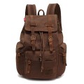 Gunolye Vintage Canvas and Leather Rucksack Backpack, Coffe