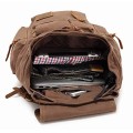Gunolye Vintage Canvas and Leather Rucksack Backpack, Coffe