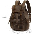 Gunolye Vintage Canvas Rucksack Backpack, Light Green