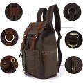 Gunolye Vintage Canvas Rucksack Backpack, Light Green