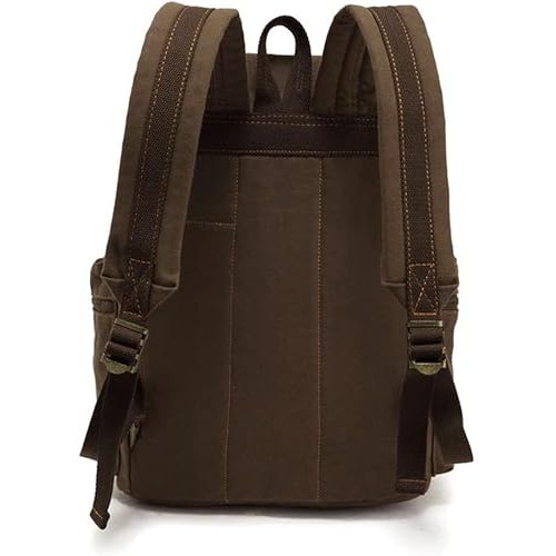 Gunolye Vintage Canvas Rucksack Backpack, Light Green-3