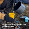 Sea to Summit Frontier Ultralight Camping Pot 3L, 3 Person, Non-Stick Pot with Strainer Lid, Hard-Anodised Aluminium, 304g