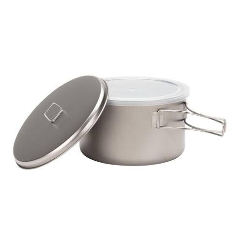 Snow Peak Titanium Cook & Save 2 Litre Cooking Pot with Lid, Grey-6