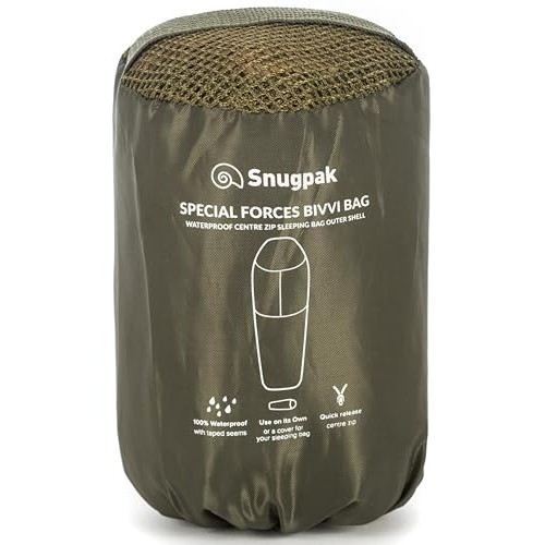 Snugpak Special Forces Bivvi Bag WGTE, Olive, Centre Zip Extra Long-1