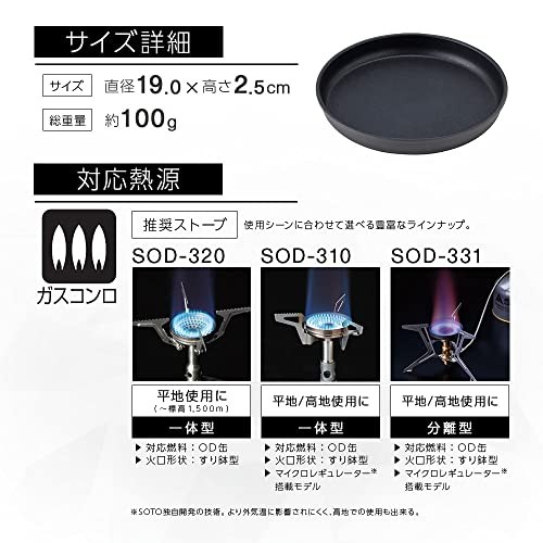 SOTO SOD-503-18 Aluminium Frying Pan, 18 cm, Black-6