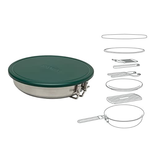 STANLEY Adventure All-in-One Fry Pan Set, 9 Piece Stainless Steel Camp Cookware, Single-8