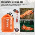 LINXINS Emergency Bivvy Bag Set with Compass, Whistle and Flashlight Carabiner