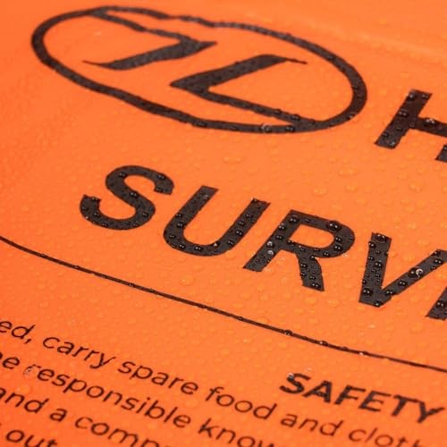 Highlander Survival Bivi Bag, XL Emergency Bivy Bag, Orange-1