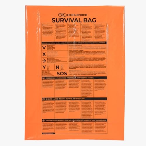 Highlander Survival Bivi Bag, XL Emergency Bivy Bag, Orange