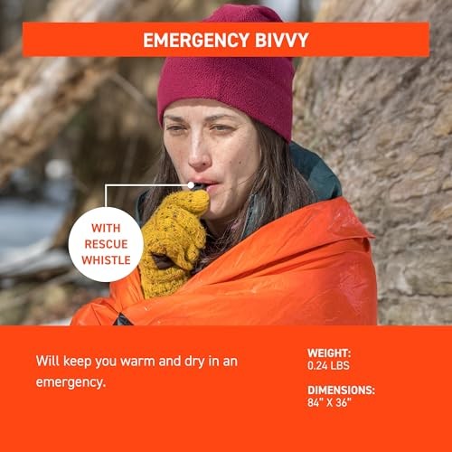 Survive Outdoors Longer Emergency Bivvy Bag, Adult Unisex, Orange, Standard-2