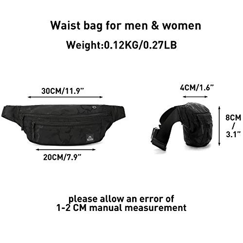 SZSYCN Crossbody Sling Bag, A1-camouflage Black, Waterproof Waist Bag with D Ring-2