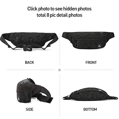 SZSYCN Crossbody Sling Bag, A1-camouflage Black, Waterproof Waist Bag with D Ring-3