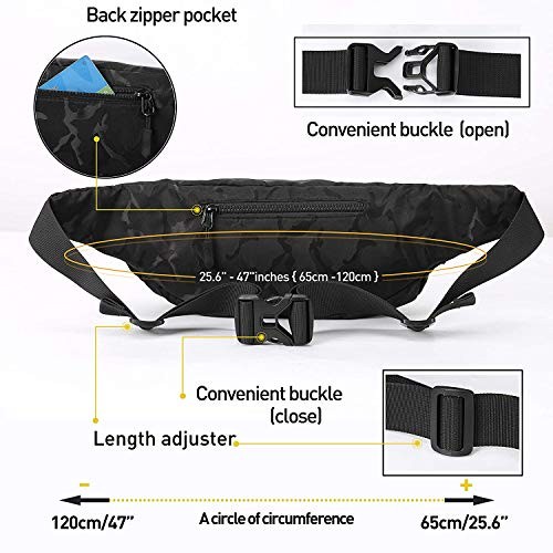 SZSYCN Crossbody Sling Bag, A1-camouflage Black, Waterproof Waist Bag with D Ring-4