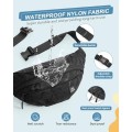 SZSYCN Crossbody Sling Bag, E1-camouflage Black, Waterproof Waist Bag with D Ring