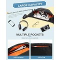 SZSYCN Black Crossbody Sling Bag, Waterproof Waist Bag with D Ring