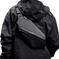 SZSYCN Black Crossbody Sling Bag with D Ring, Waterproof Waist Bag