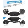 SZSYCN Black Crossbody Sling Bag with D Ring, Waterproof Waist Bag