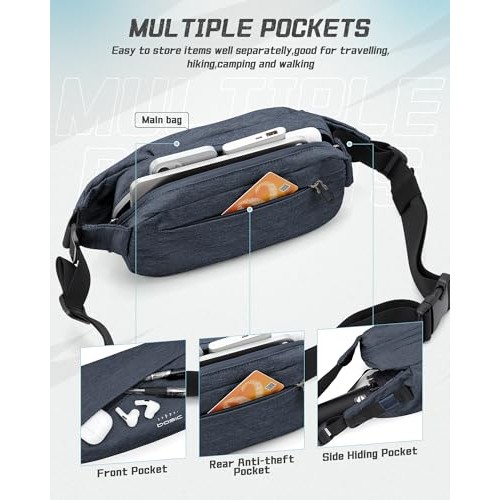 SZSYCN Crossbody Sling Bag, Waterproof Waist Bag for Phone and Keys, D3-royal Blue-2