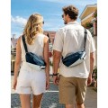 SZSYCN Crossbody Sling Bag for Women, Waterproof Waist Bag with D Ring, D2-black Grey