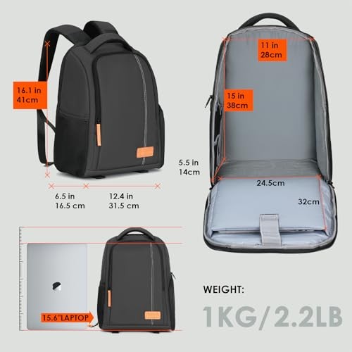 TARION 15L Waterproof Camera Backpack with 15.6