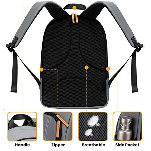 TARION Grey 15L Waterproof Camera Backpack with 15.6