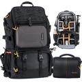 TARION PB01 27L Camera Backpack with 15.6-inch Laptop Compartment and Rain Cover