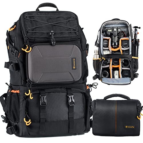 TARION PB01 27L Camera Backpack with 15.6-inch Laptop Compartment and Rain Cover
