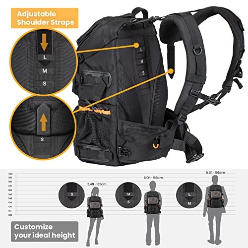 TARION PB01 27L Camera Backpack with 15.6-inch Laptop Compartment and Rain Cover-6