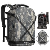 TARION Camo Camera Backpack with 3-side Hardshell, Rain Cover, Laptop and Tripod Compartment