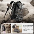 TARION Camo Camera Backpack with 3-side Hardshell, Rain Cover, Laptop and Tripod Compartment
