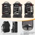 TARION Camo Camera Backpack with 3-side Hardshell, Rain Cover, Laptop and Tripod Compartment