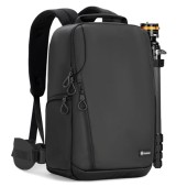 TARION TR-XL Camera Backpack, Black, 15.6in Laptop Sleeve