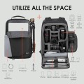 TARION TR-XL Camera Backpack, Black, 15.6in Laptop Sleeve