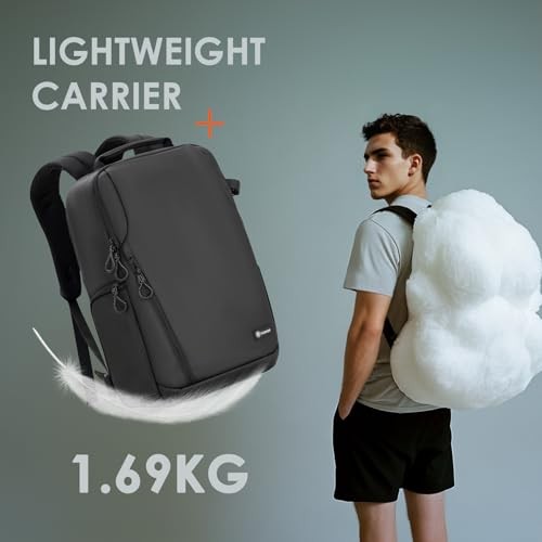 TARION TR-XL Camera Backpack, Black, 15.6in Laptop Sleeve-6