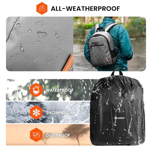 TARION TB-M Camera Backpack for DSLR, Grey, with 14-inch Laptop Compartment and Rain Cover-4