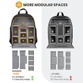 TARION Small Camera Backpack Bag, Black, S, with Waterproof Rain Cover and Laptop Compartment