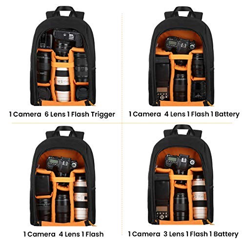 TARION camera backpack with padded insert, 15-inch laptop compartment and SanDisk 128GB Extreme PRO SDXC card-2